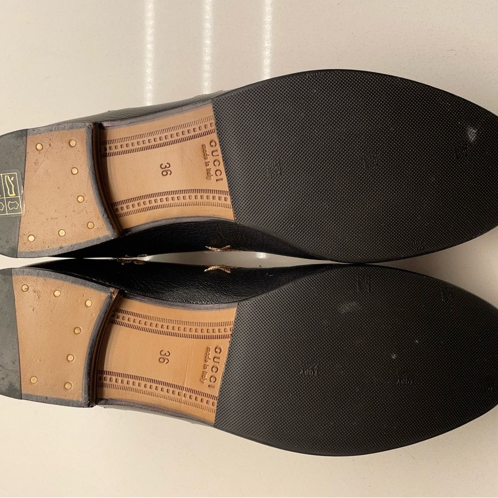 Gucci Black Flats with Gold Accents - Picture 3 of 7